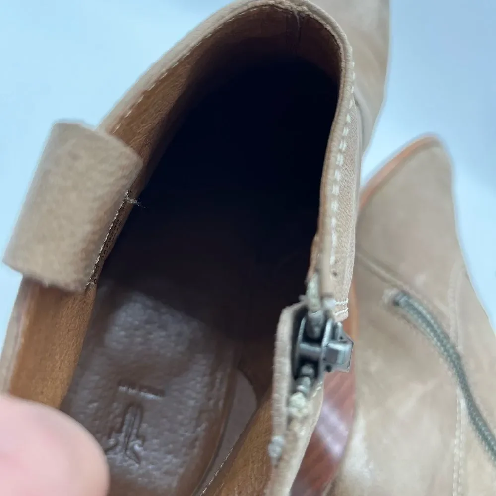 Frye Renia Leather Ankle Boots in Ash Size 10